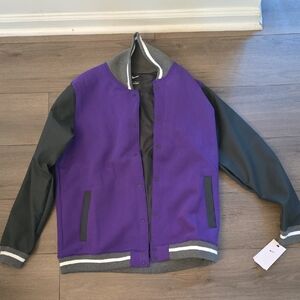 Nike Purple and Gray Bomber Jacket